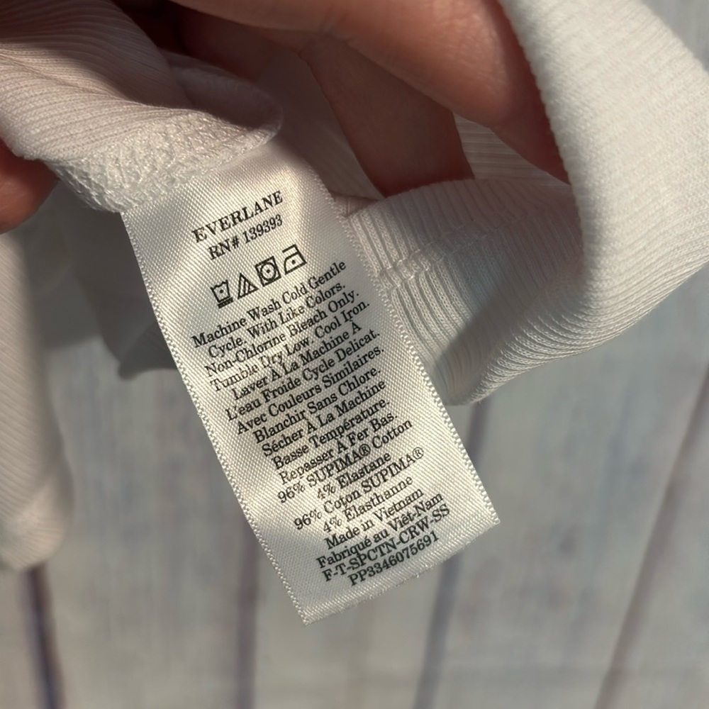 NWOT Everlane The Supima® Micro-Rib Crew - Picture 8 of 8